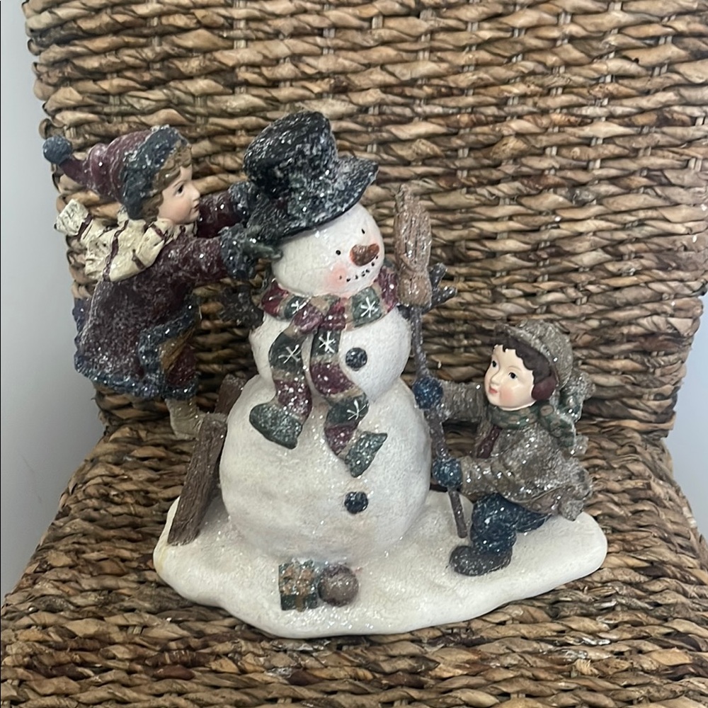 Charming Snowman Holiday Figurine